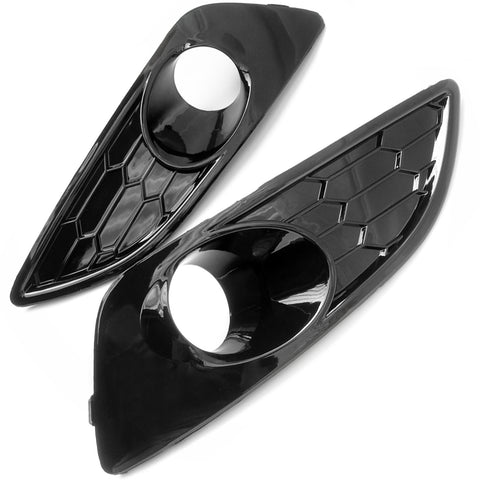 Ford Fiesta Zetec S Style Gloss Black Honeycomb Fog Light Covers Grilles
