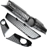 VW Golf mk6 All Black GTI Style Honeycomb Mesh Front Bumper Grilles