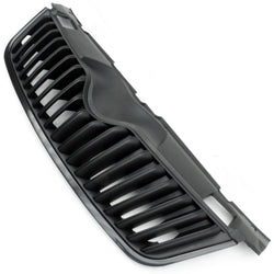 Skoda Fabia 2010 - 2015 Front Radiator Grille Matt Black Plastic