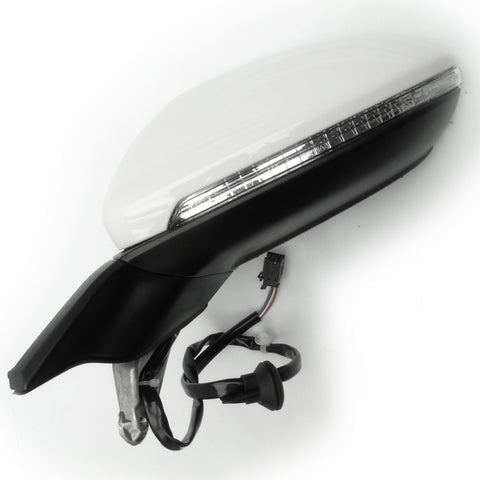 Complete Door Wing Mirror Left Side Pure White to Fit VW Golf mk7