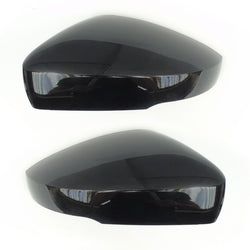 VW Polo 6r 6c Metallic Black Wing Mirror Covers Caps Left & Right