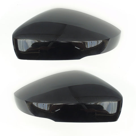 VW Polo 6r 6c Metallic Black Wing Mirror Covers Caps Left & Right