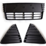 Ford Focus mk3 2011-2014 Front Bumper Grilles Centre Matt Black