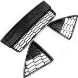 Ford Focus mk3 2012-2014 Honeycomb Mesh Front Grilles Gloss Black