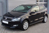 VW Polo 6r 6c Metallic Black Wing Mirror Covers Caps Left & Right