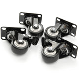 Heavy Duty 50mm 2" Castors Wheels Black Swivel Brake Trolley Truck Tool Box