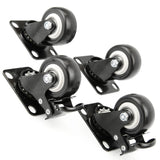 Heavy Duty 50mm 2" Castors Wheels Black Swivel Brake Trolley Truck Tool Box