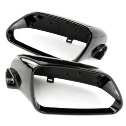 Black Door Wing Mirror Covers Caps Pair Left & Right Side for VW Polo mk4 05-09