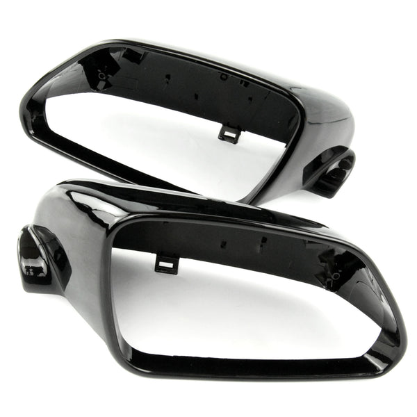 Black Door Wing Mirror Covers Caps Pair Left & Right Side for VW Polo mk4 05-09