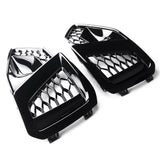 Audi A4 B9.5 Facelift 19-24 S Line S4 Gloss Black Honeycomb Fog Light Grilles