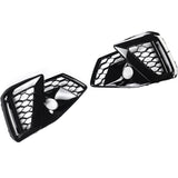 Audi A4 B9.5 Facelift 19-24 S Line S4 Gloss Black Honeycomb Fog Light Grilles