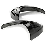 Gloss Black Door Wing Mirror Covers Caps for Audi A4 and A5