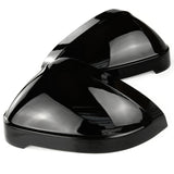 Gloss Black Door Wing Mirror Covers Caps for Audi A4 and A5
