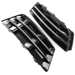Audi A4 B9 2015-2019 Chrome Front Bumper Lower Side Grilles Left & Right