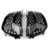 Audi A3 Saloon 8V Facelift Gloss Black Honeycomb Lower Side Bumper Grilles