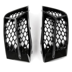 Audi A3 Saloon 8V Facelift Gloss Black Honeycomb Lower Side Bumper Grilles