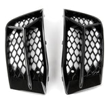 Audi A3 Saloon 8V Facelift Gloss Black Honeycomb Lower Side Bumper Grilles