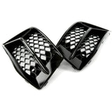 Audi A3 Saloon 8V Facelift Gloss Black Honeycomb Lower Side Bumper Grilles