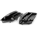 Audi A3 Saloon 8V Facelift Gloss Black Honeycomb Lower Side Bumper Grilles