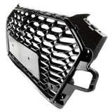 Audi A4 B9 Facelift RS4 Style All Gloss Black Honeycomb Front Bumper Grille and Fog Light Covers Kit