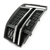 Audi A4 B9 2015-2019 S Line Front Bumper Grille Silver Chrome Left Passenger Side
