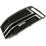 Audi A4 B9 2015-2019 S Line Front Bumper Grille Silver Chrome Left Passenger Side
