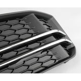 Audi A4 B9 2015-2019 S Line Front Bumper Grille Silver Chrome Right Drivers Side