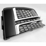 Audi A4 B9 2015-2019 S Line Front Bumper Grille Silver Chrome Right Drivers Side