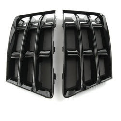 Audi A4 B9 2015-2019 Gloss Black Front Bumper Side Grilles Left & Right