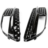 All Gloss Black Fog Light Grilles Covers Pair for Audi A5 2012-15