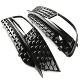 All Gloss Black Fog Light Grilles Covers Pair for Audi A5 2012-15