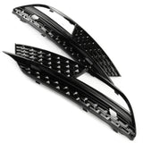 All Gloss Black Fog Light Grilles Covers Pair for Audi A5 2012-15