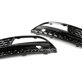 All Gloss Black Fog Light Grilles Covers Pair for Audi A5 2012-15