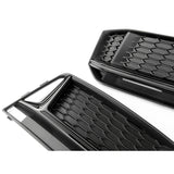Audi S4 & A4 S-Line Black Front Bumper Lower Side Grilles Left Right Pair 2015-2019