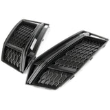 Audi S4 & A4 S-Line Black Front Bumper Lower Side Grilles Left Right Pair 2015-2019