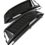 Audi S4 & A4 S-Line Black Front Bumper Lower Side Grilles Left Right Pair 2015-2019