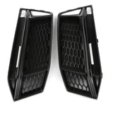 Audi S4 & A4 S-Line Black Front Bumper Lower Side Grilles Left Right Pair 2015-2019