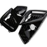 Audi A4 B9 Facelift RS4 Style All Gloss Black Honeycomb Front Bumper Grille and Fog Light Covers Kit