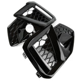 Audi A4 B9 Facelift RS4 Style All Gloss Black Honeycomb Front Bumper Grille and Fog Light Covers Kit