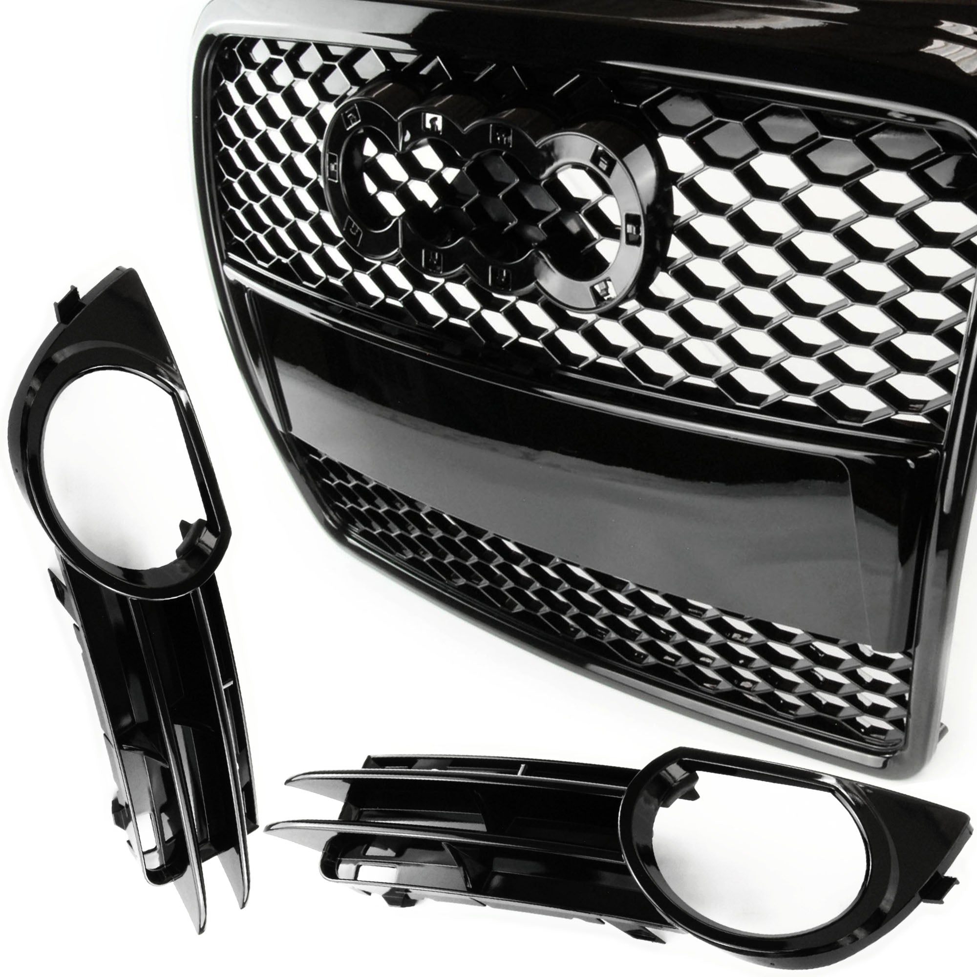 Front Grille,Gloss Black Honeycomb Grille Hex Grille Gloss Black Grille ...