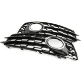 Audi A3 8P 2008-12 S-Line Honeycomb Fog Light Grilles Covers Pair