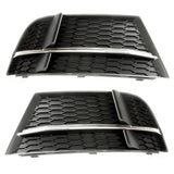 Audi A3 8v Facelift 2016-19 S-Line Front Bumper Lower Side Grilles Pair Chrome