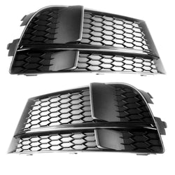 Audi A3 8v Facelift 2016-19 S-Line Front Bumper Lower Side Grilles Pair Black