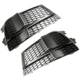 Audi A3 8v Facelift 2016-19 S-Line Front Bumper Lower Side Grilles Pair Black