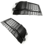 Audi A3 8v Facelift 2016-19 S-Line Front Bumper Lower Side Grilles Pair Black