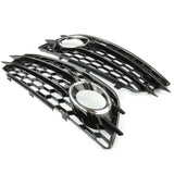 Audi A4 B8 08-12 S-Line Honeycomb Fog Light Grilles Covers Pair