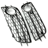 Audi A4 B8 08-12 S-Line Honeycomb Fog Light Grilles Covers Pair