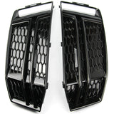 RS4 Style Honeycomb Front Grille & Side Fog Grilles Kit for Audi A4 B9 S-LINE 2015-2019