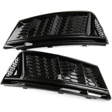 Audi A4 B9 2015-2019 RS4 Style Honeycomb Black Front Grilles Kit