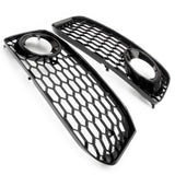 Audi A5 8T S Line RS5 Style Honeycomb Front Grille & Fog Light Covers Kit